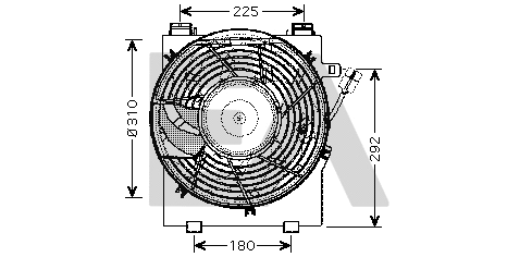 Ventilateur, refroidissement du moteur EACLIMA 33V54018
