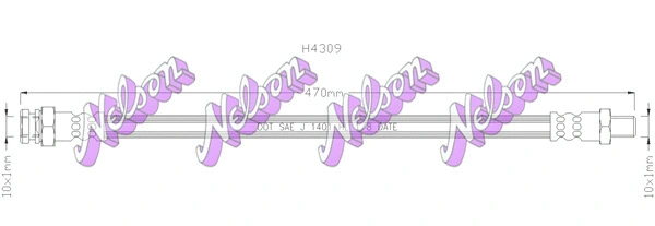 Flexible de frein KAWE H4309
