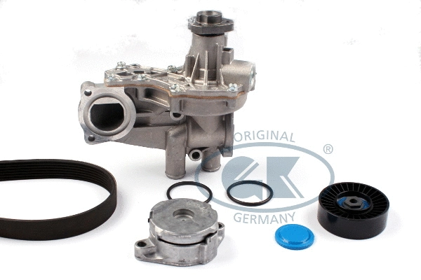 Pompe à eau+Jeu de courroie trapézoïdale à nervures GK K980151L
