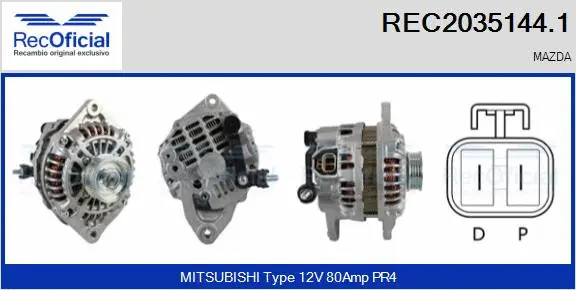 Alternateur RECOFICIAL REC2035144.1