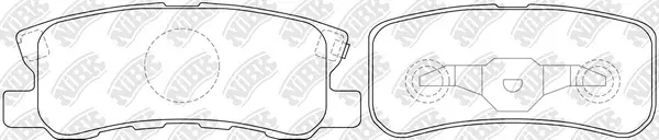Kit de plaquettes de freins de haute performance NiBK PN3450S