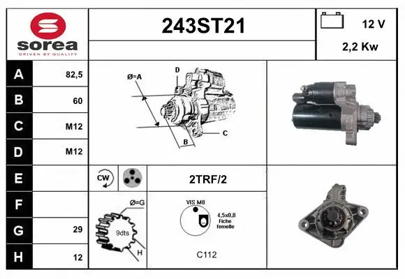 Démarreur STARTCAR 243ST21