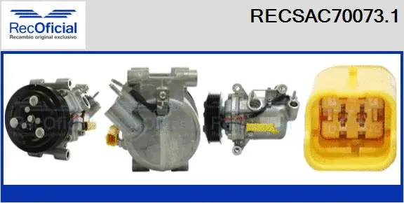 Compresseur, climatisation RECOFICIAL RECSAC70073.1