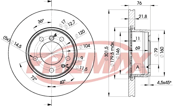 Disque de frein FREMAX BD-8040