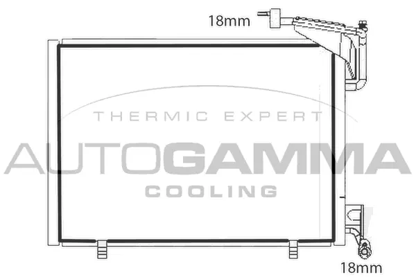 Condenseur, climatisation AUTOGAMMA 107775