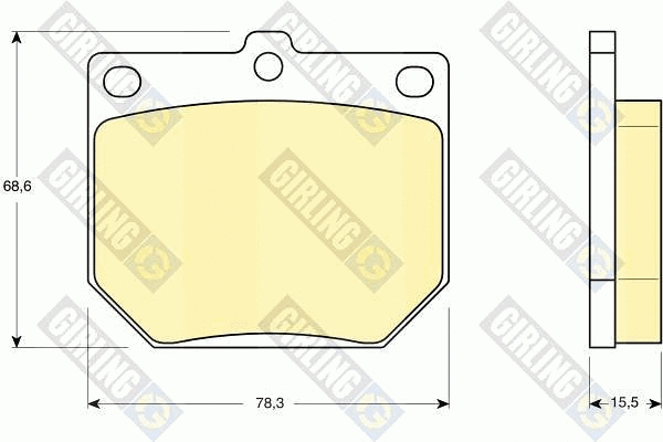Kit de plaquettes de frein, frein à disque GIRLING 6102329
