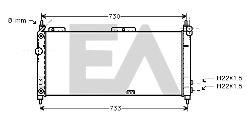 Radiateur, refroidissement du moteur EACLIMA 31R54166