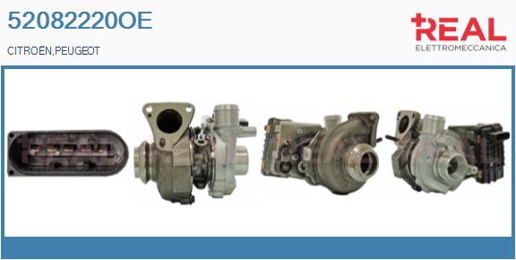 Turbocompresseur, suralimentation REAL 52082220OE