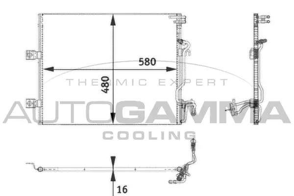 Condenseur, climatisation AUTOGAMMA 105010