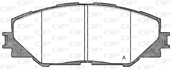 Kit de plaquettes de frein, frein à disque OPEN PARTS BPA1234.00