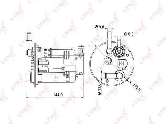 Filtre à carburant LYNXAUTO LF-979M