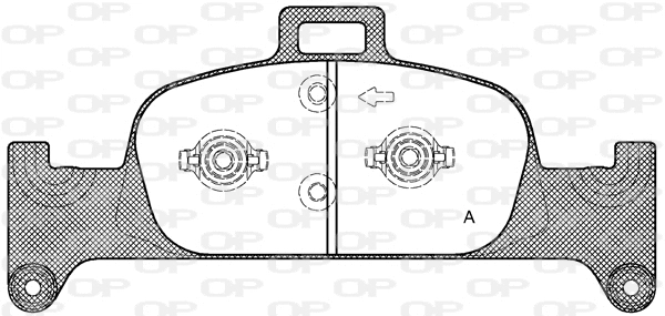 Kit de plaquettes de frein, frein à disque OPEN PARTS BPA1691.00