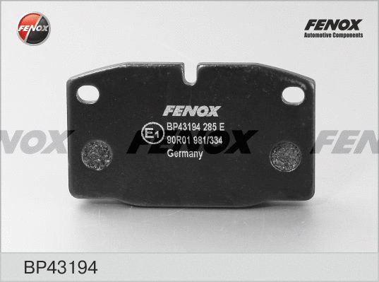 Kit de plaquettes de frein, frein à disque FENOX BP43194