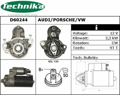 Démarreur Technika D60244