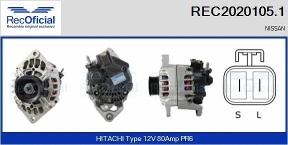 Alternateur RECOFICIAL REC2020105.1