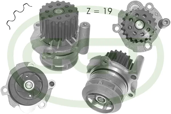 Pompe à eau, refroidissement du moteur GGT PA12796