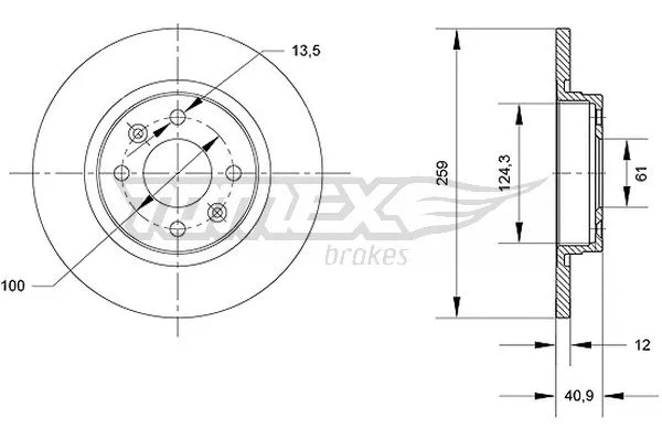 Disque de frein TOMEX Brakes TX 70-76