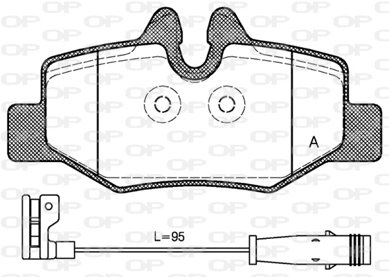 Kit de plaquettes de frein, frein à disque OPEN PARTS BPA1110.02