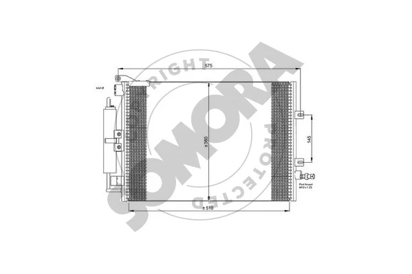 Condenseur, climatisation SOMORA 241160A