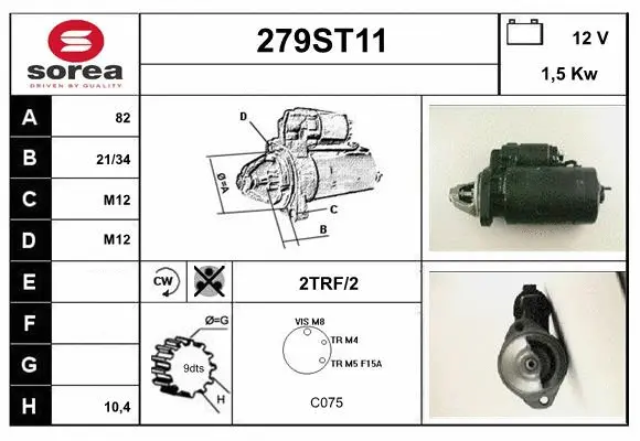 Démarreur STARTCAR 279ST11