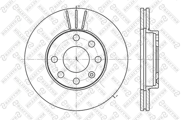 Disque de frein STELLOX 6020-3608V-SX