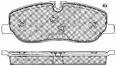 Kit de plaquettes de frein, frein à disque BSF 10885