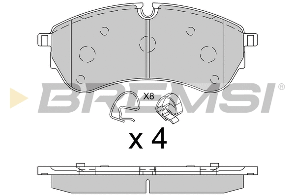 Kit de plaquettes de frein, frein à disque BREMSI BP3846