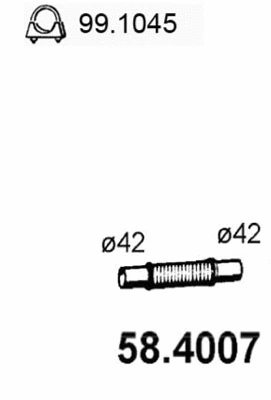 Tuyau d'échappement ASSO 58.4007