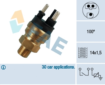 Sonde, température du liquide de refroidissement FAE 34310