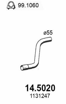 Tuyau d'échappement ASSO 14.5020