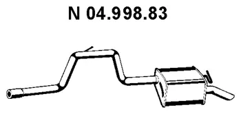 Silencieux arrière EBERSPÄCHER 04.998.83