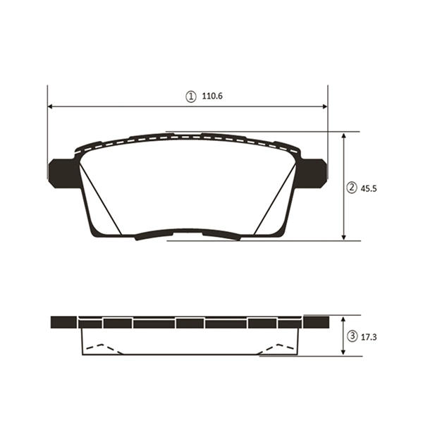 Kit de plaquettes de frein, frein à disque CTR GK0712