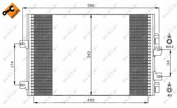 Condenseur, climatisation NRF 35543