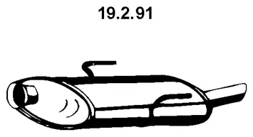 Silencieux arrière EBERSPÄCHER 19.2.91