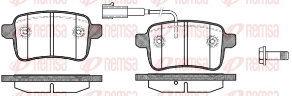 Kit de plaquettes de frein, frein à disque REMSA 1450.02