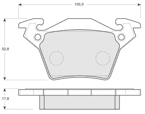 Kit de plaquettes de frein, frein à disque MTR MT613