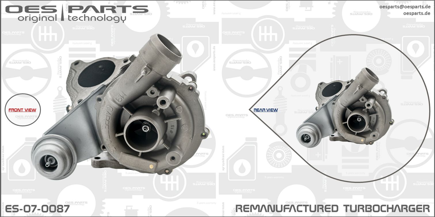 Turbocompresseur, suralimentation OES PARTS ES-07-0087