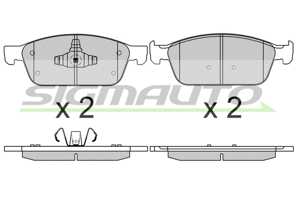 Kit de plaquettes de frein, frein à disque SIGMAUTO SPB751