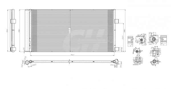 Condenseur, climatisation HART 611 224