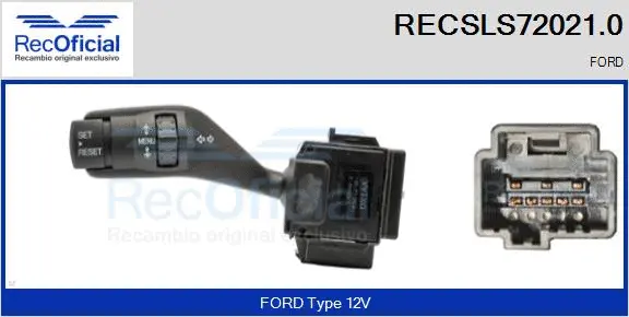 Commutateur de colonne de direction RECOFICIAL RECSLS72021.0