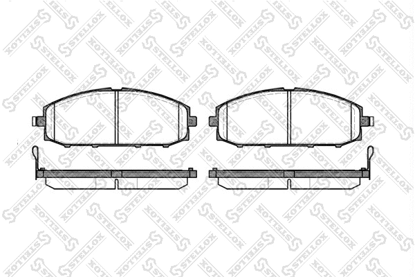 Kit de plaquettes de frein, frein à disque STELLOX 722 004-SX