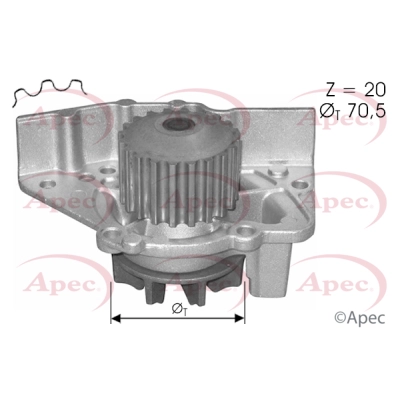 Pompe à eau, refroidissement du moteur APEC AWP1545