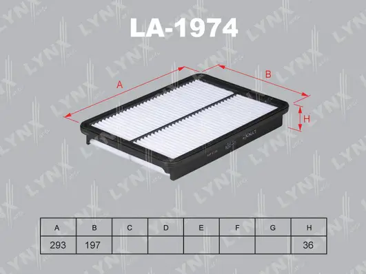 Filtre à air LYNXAUTO LA-1974