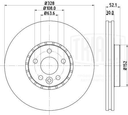 Disque de frein TRIALLI DF 106115