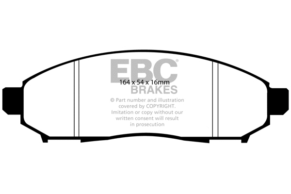 Kit de plaquettes de frein, frein à disque EBC Brakes DP61747