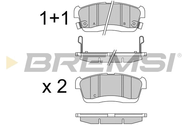 Kit de plaquettes de frein, frein à disque BREMSI BP3575