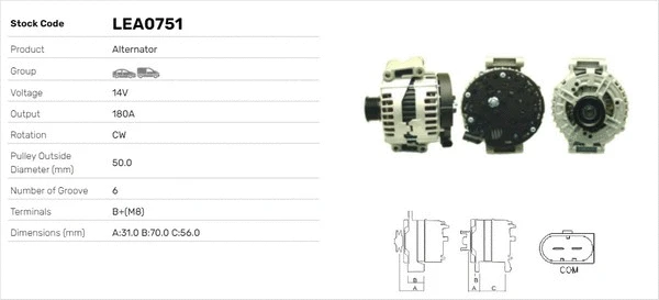 Alternateur LUSA LEA0751