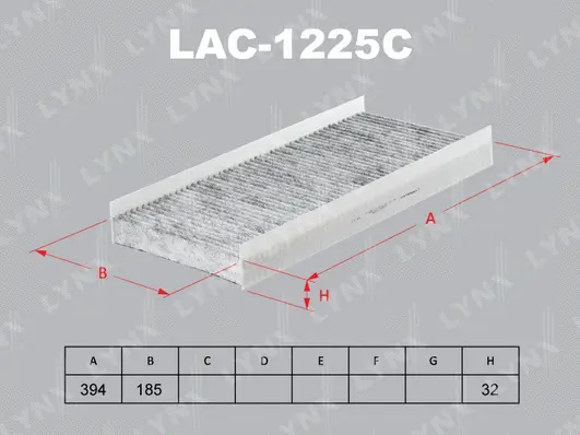 Filtre, air de l'habitacle LYNXAUTO LAC-1225C