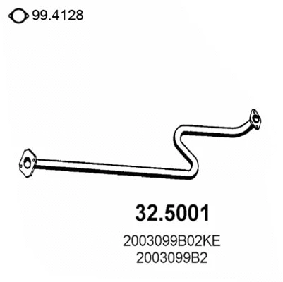 Tuyau d'échappement ASSO 32.5001