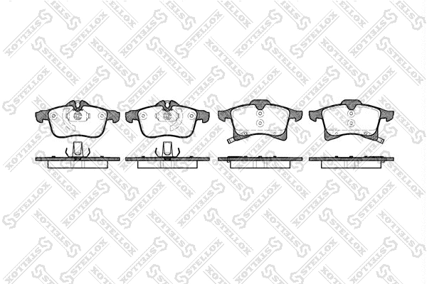 Kit de plaquettes de frein, frein à disque STELLOX 1047 002-SX